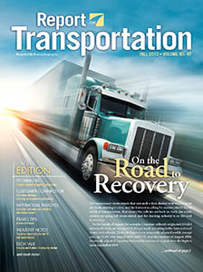Report on Transportation front cover showing a moving truck